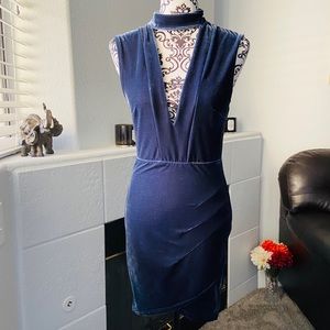 🦋 Blue Velvet Dress